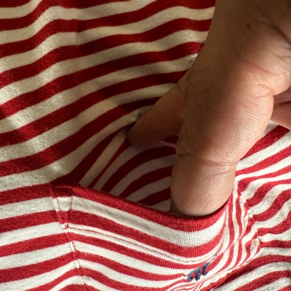 Polo Ralph Lauren Shirt Mens Large Red Striped Classic Fit Short Sleeve Casual - Picture 5 of 10